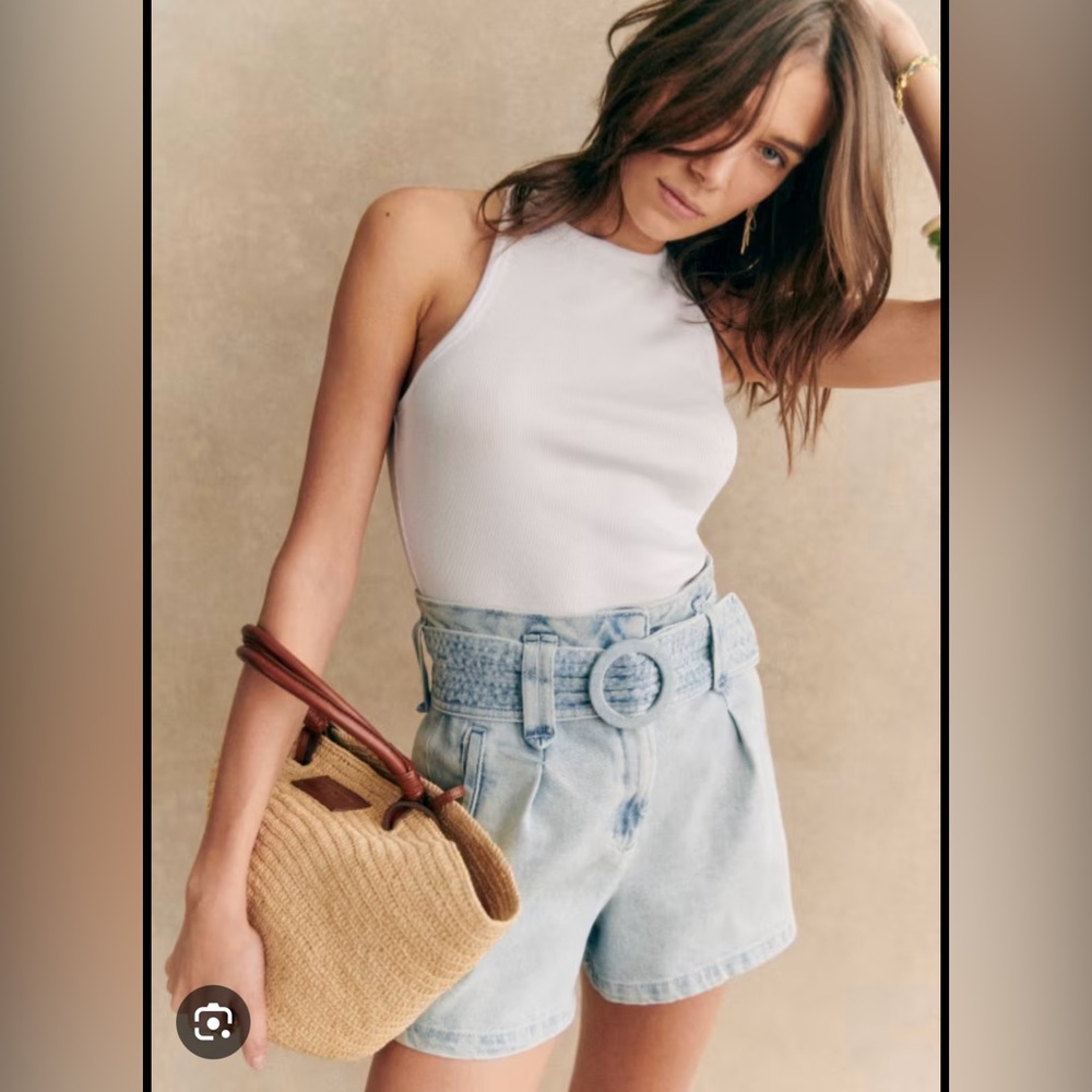 Sezane Deia shorts - snow blue - size 40